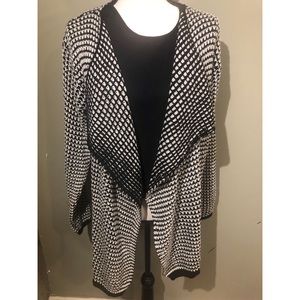 Lida Collection - Black/White Knit Cardigan